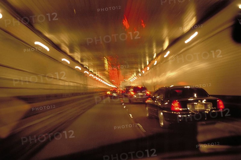 Rush hour in the Lincoln Tunnel, Movement, New York City, USA