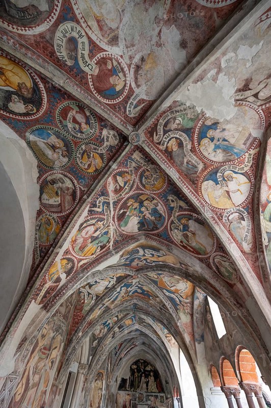 Cathedral cloister around 1370, the frescoes were painted from around 1390, Bressanone Cathedral, Cathedral Square, Bressanone, South Tyrol, Italy