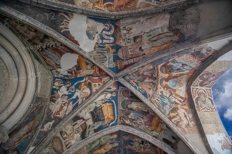 Cathedral cloister around 1370, the frescoes were painted from around 1390, Bressanone Cathedral, Cathedral Square, Bressanone, South Tyrol, Italy
