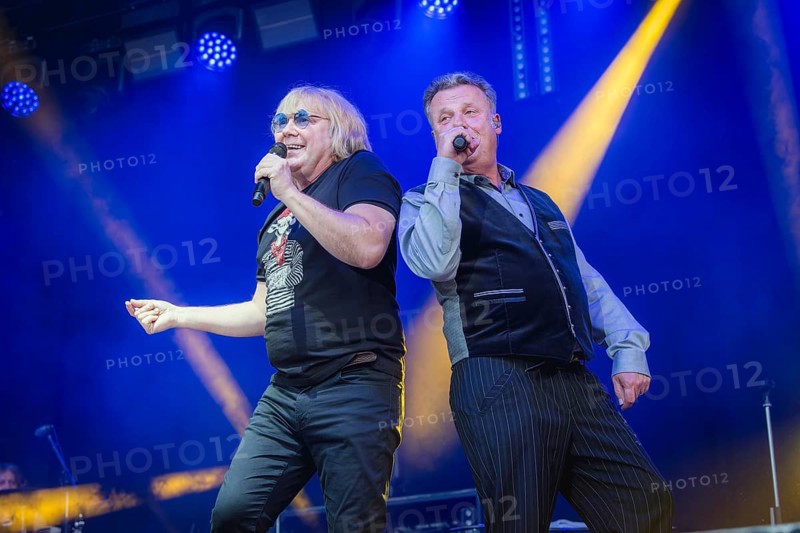 Tobias Künzel and Henri Schmidt, singer of the band Die Prinzen at the Berliner Rundfunk 91.4 Open Air in the Berlin Parkbühne Wuhlheide on 05.07.2025
