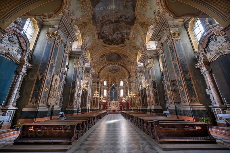Interior of Bressanone Cathedral, Cathedral Square, Bressanone, South Tyrol, Italy
