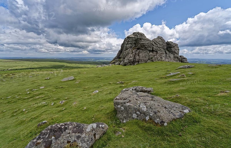 The Haytor Rocks in Dartmoor National Park. Bovey Tracey, Devon, South England, Great Britain