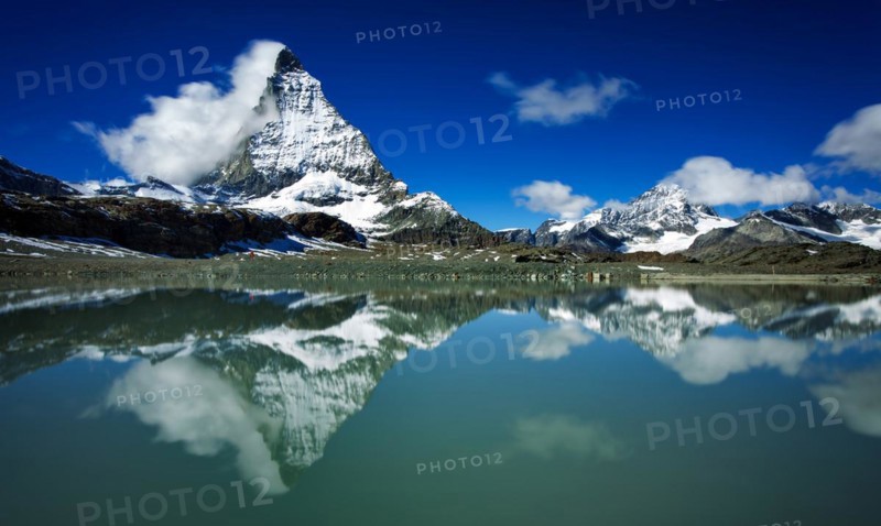 Theodul Glacier Lake, Trockener Steg, Zermatt. Matterhorn Glacier Trail, Matterhorn. Switzerland