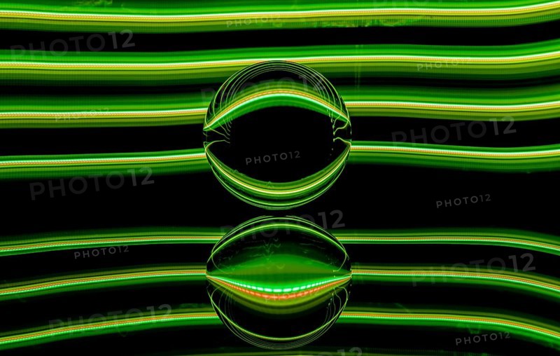 Light painting with a glass sphere
