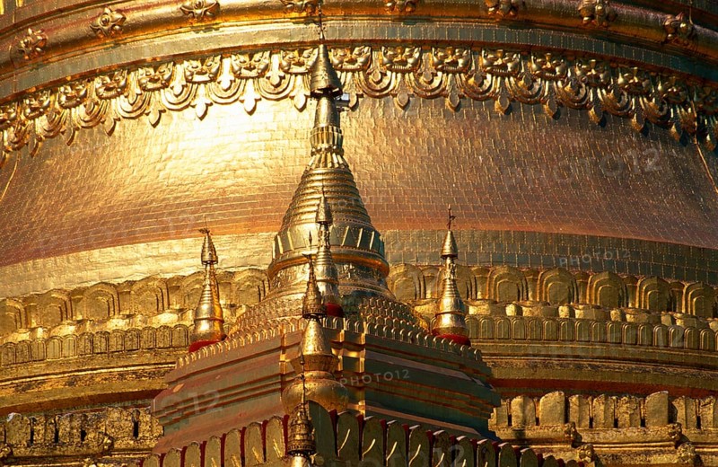 Gilded dome of a pagoda, Thailand