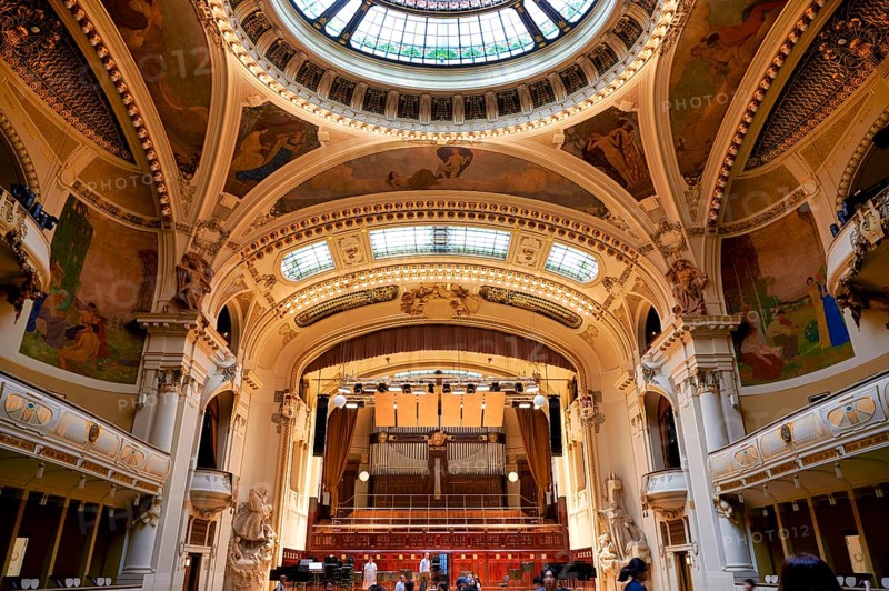 Prague Czech Republic. The Smetana Hall inside Municipal House
