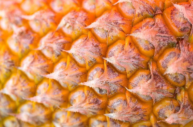 Detail rape pineapple close-up, for backgrounds or textures. shallow depth of field