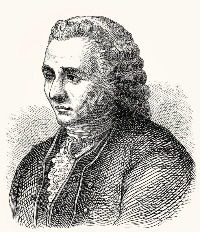 Jean-Jacques Rousseau, 1712 – 1778, a Genevan philosopher, writer and composer