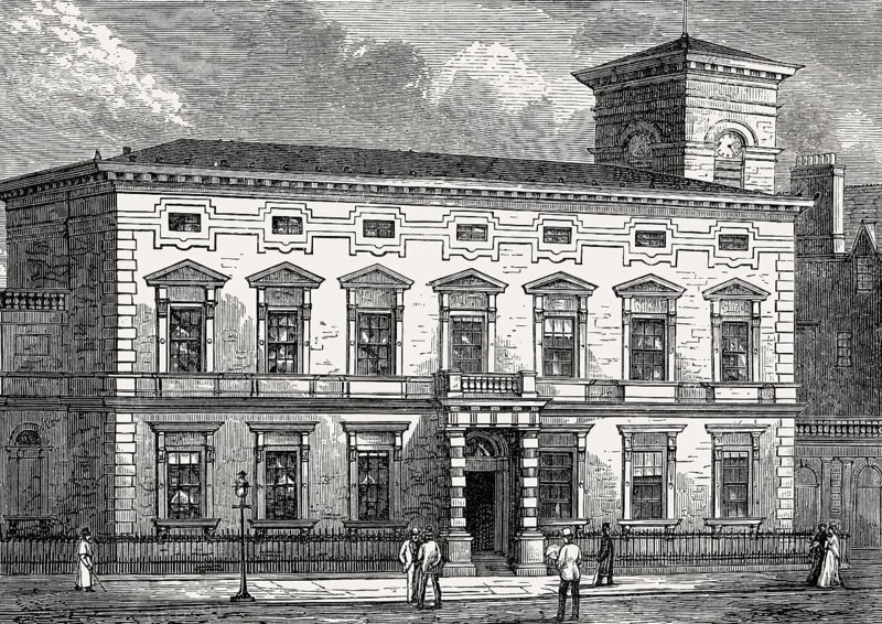 The new Corn Exchange building c.1850, Grassmarket, Edinburgh, Scotland, United Kingdom