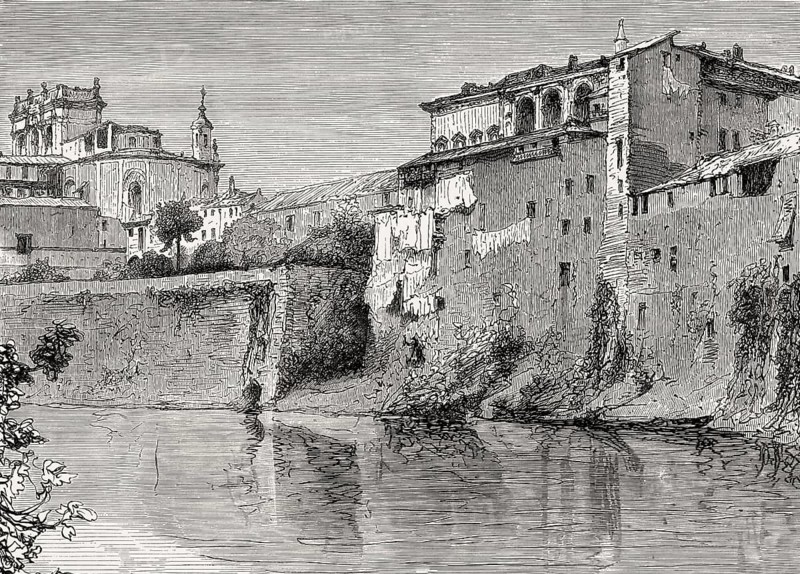 Palazzo Farnese, Piazza Farnese, Rome, Italy, 19th Century