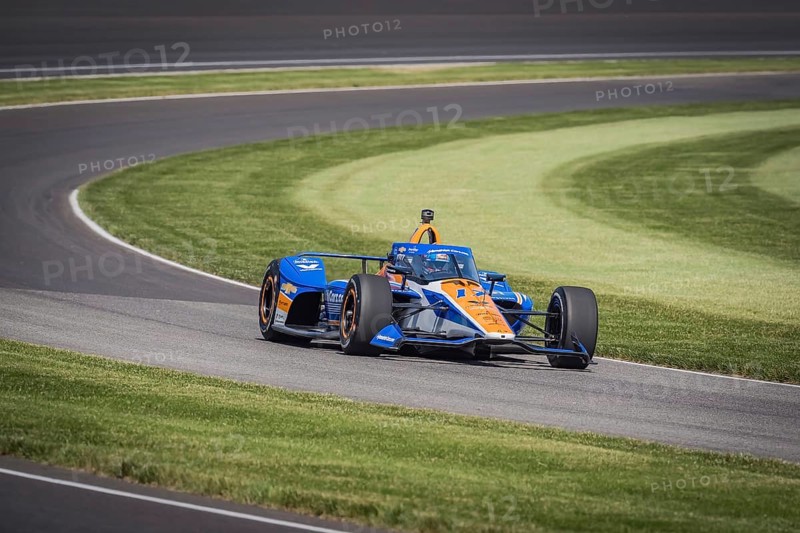 KYLE LARSON (17) of Elk Grove, California practices for the 108th Running of the Indianapolis 500 at the Indianapolis Motor Speedway in Speedway, IN
