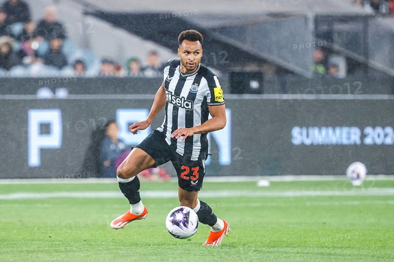MELBOURNE, AUSTRALIA, MAY 22: Jacob Murphy of Newcastle United on his whilst playing Tottenham Hotspur during the Global Football Week at The Melbourne Cricket Ground on May 22, 2024 in Melbourne, Australia