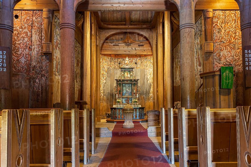 Altar, Heddal Stave Church, Heddal, Telemark, Norway