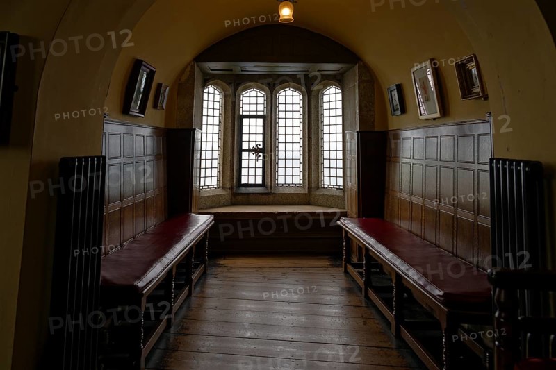 Window, Smoking Room, Castle, St Michaels Mount, Marazion, England, UK