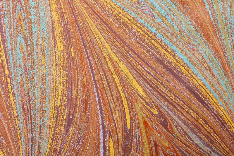 Beautiful abstract art of Ebru marbling painting techniques on water with paints