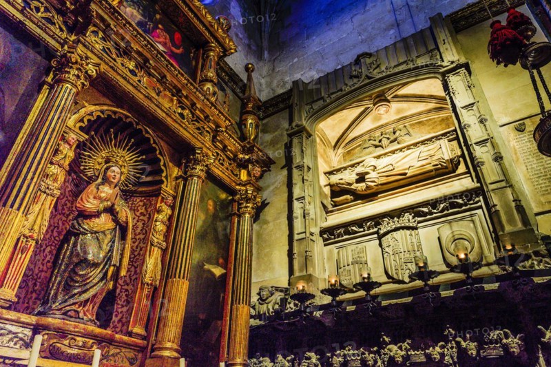 Tomb of Blessed Ramon Llull, by Guillem Sagrera, chapel of our Lady of Consolation, Sant Francesc. 13th century.Palma, Mallorca.Balearic Islands. Spain