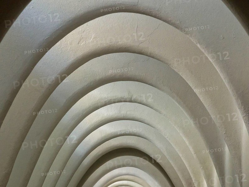 Arched loft in Antoni Gaudi's Casa Batllo, Barcelona, Catalonia, Spain