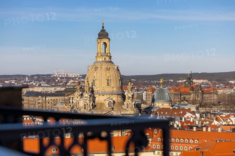 View of the Church of Our Lady at Neumarkt, Dresden, Saxony, Germany