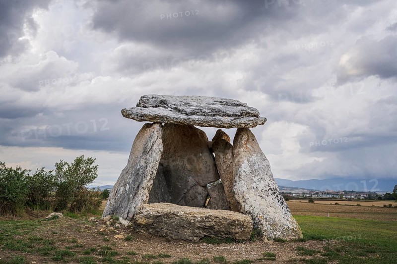 Dolmen of Sorginetxe funerary monument from the year 2500 BC, Salvatierra/Agurain, Alava, Basque Country, Spain