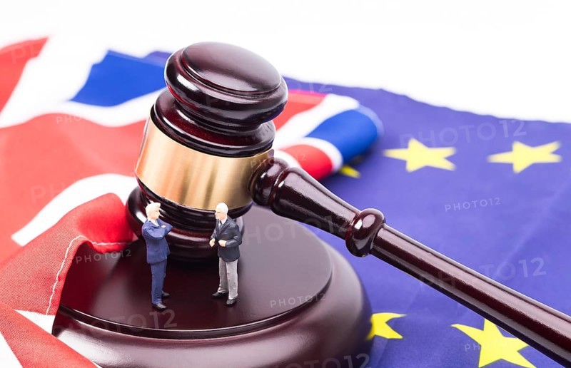 Concept photography of the exit negotiations between the United Kingdom and the EU