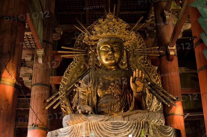Small buddha statue in the Todai-ji temple in Nara, Japan, Nara, Japan