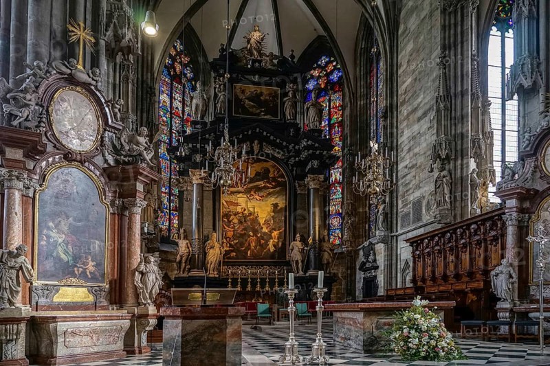 View of St Stephans Cathedral in Vienna