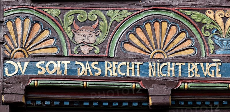 Half-timbered house, Weser Renaissance style, Hoexter, Weser Uplands, North Rhine-Westphalia, Germany, Europe, Fachwerkhaus, Weserrenaissance, Höxter, Weserbergland, Nordrhein-Westfalen, Deutschland, Europe, Europa