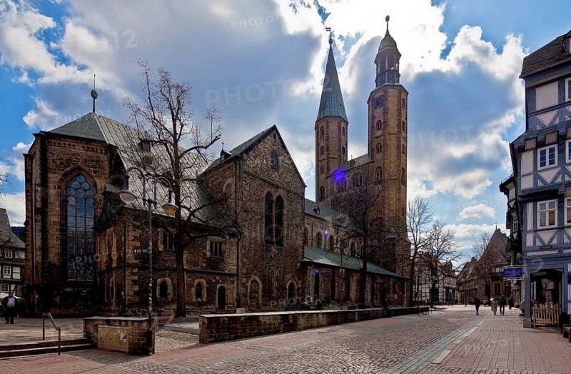 Goslar Market Church of St Cosmas and Damian 75008 built around 1165 new chancel in the 14th century spires at the end of the 16th century view from the north-east