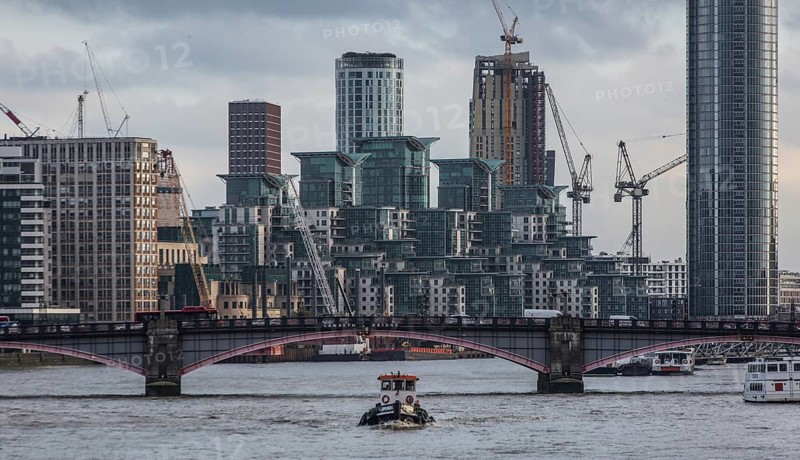 London, St George Wharf residential development. On the right bank of the Thames Architects Broadway Malian 2007-12