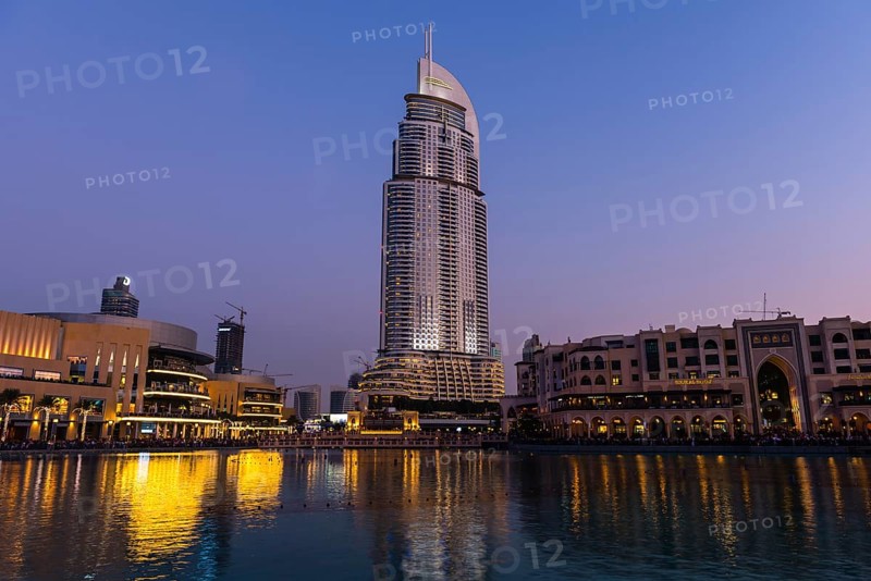 UAE, DUBAI - JANUARY 01: Dubai fountains show place at the Dubai Mall on January 01, 2015
