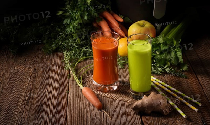 Freshly squeezed vegetable juices