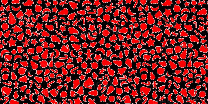 Black and Red Christmas background, Christmas icons elements banner
