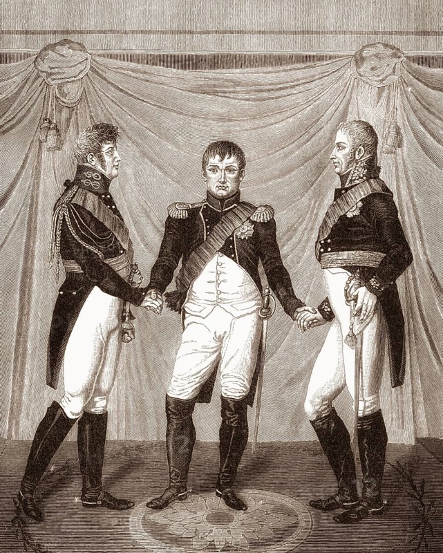 Meeting of Emperor Alexander I of Russia, Napoleon I and Frederick William III of Prussia, 1807