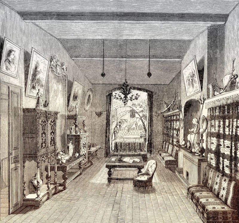 The study of Alexandre Dumas the Elder, or Alexandre Dumas père, 1802, 1870, French writer