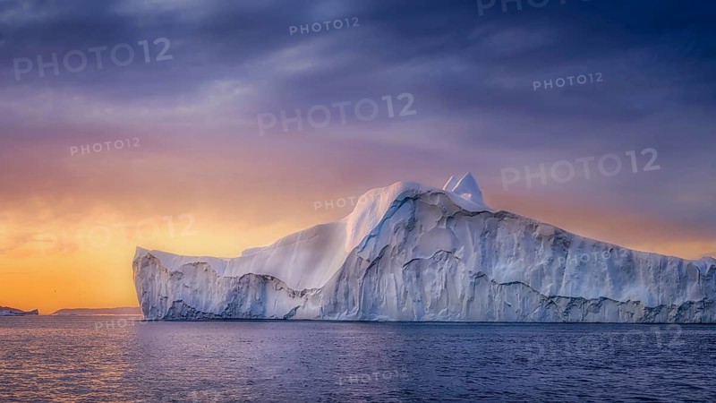 Greenland Ilulissat glaciers at fjord Disco Bay West Greenland