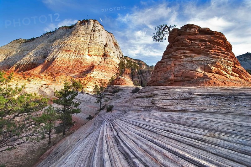 Striped mountains in National park Yosemite in the USA