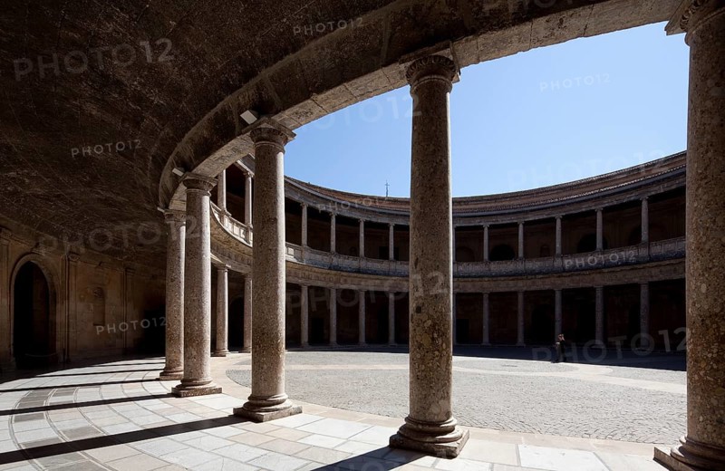 Palace of Charles V, begun in 1526, inner courtyard