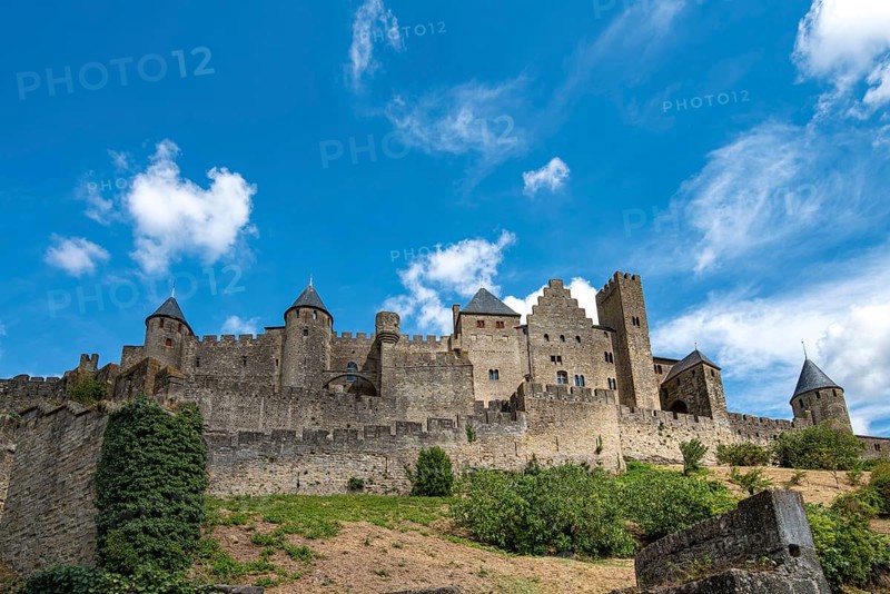 Landscape of the fortified town of Carcassonne