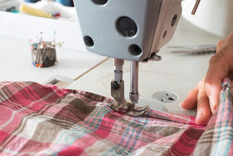 Sewing machine close up