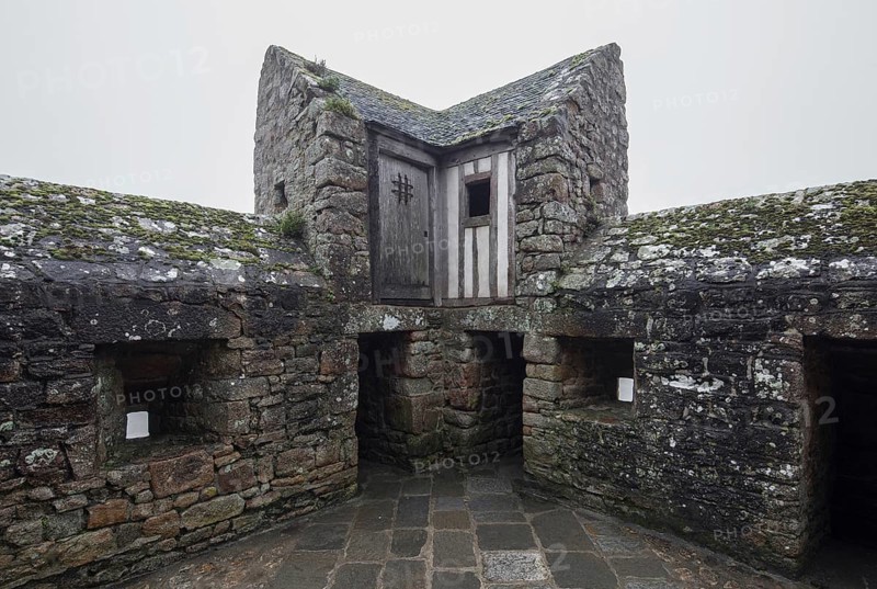 Mont-Saint-Michel, monastery hill, corner bastion on the Tour Boucle