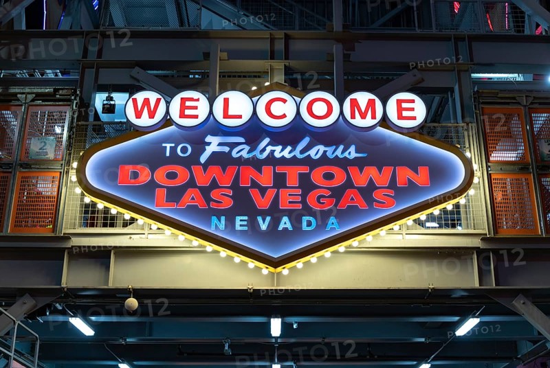 A picture of the Welcome to Fabulous Downtown Las Vegas sign at the Fremont Street Experience