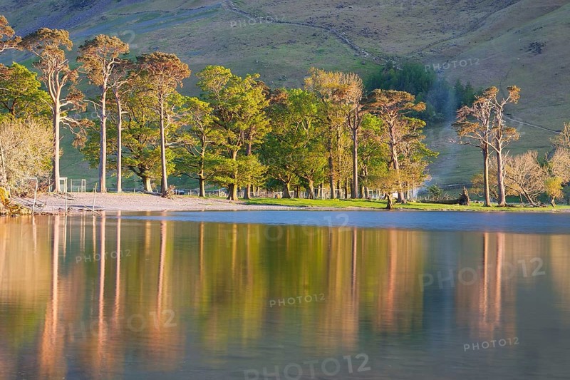 Reflection on the Buttermere Lake, Lake District, Great Britain
