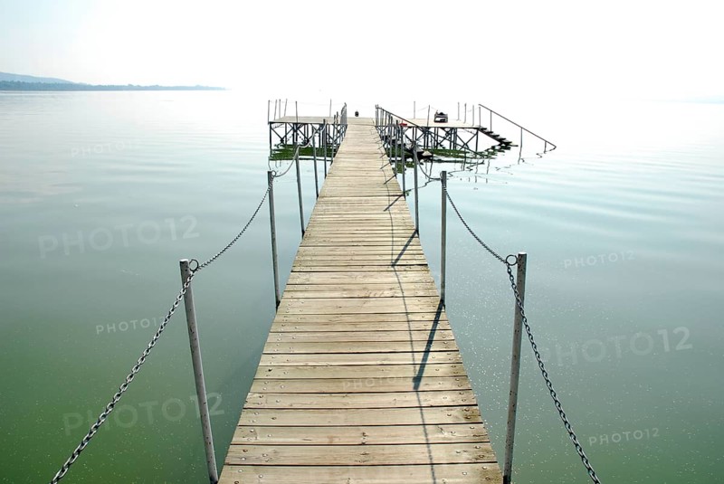 Bathing jetty, Danubius Hotel Helikon, Keszthely, Lake Balaton, Hungary