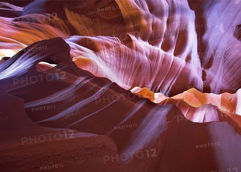 The well-known canyon of Antelope in the USA in a bright sunny day
