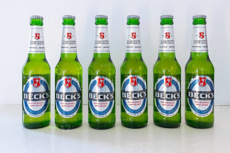 Calgary, Alberta, Canada. May 31, 2024. Several Beck's Non-Alcoholic Beer bottles