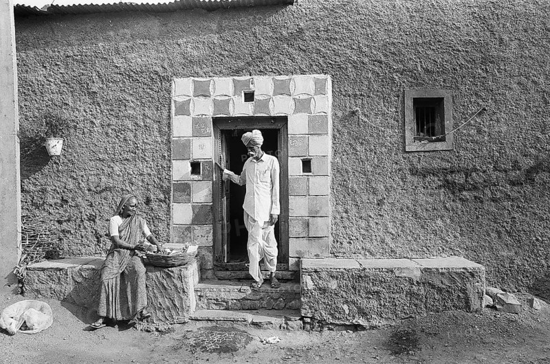 Rugged homes in Munagoli village in Bijapur district, Karnataka, India