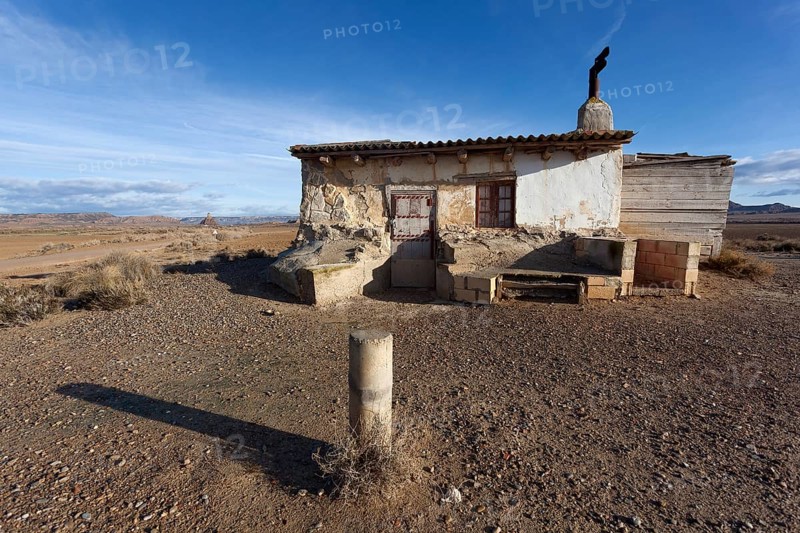 Refuge in the Bardenas reales, Navarra, Spain