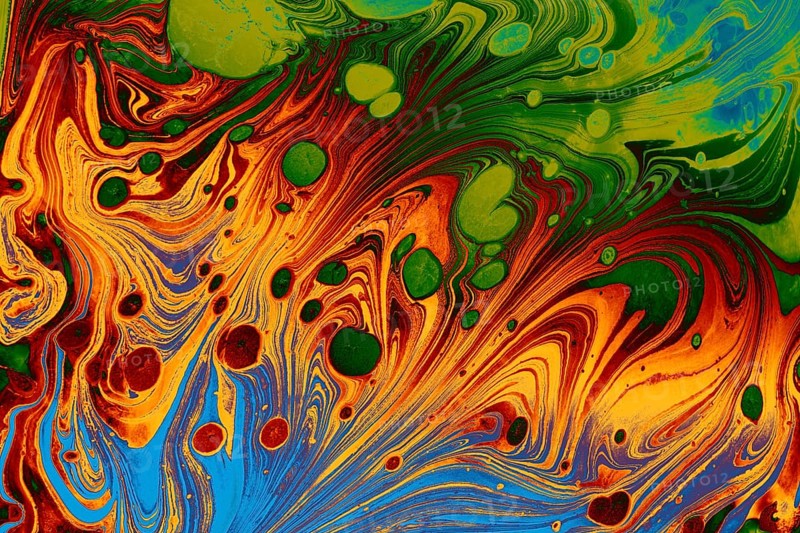 Ebru marble effect surface pattern design for print