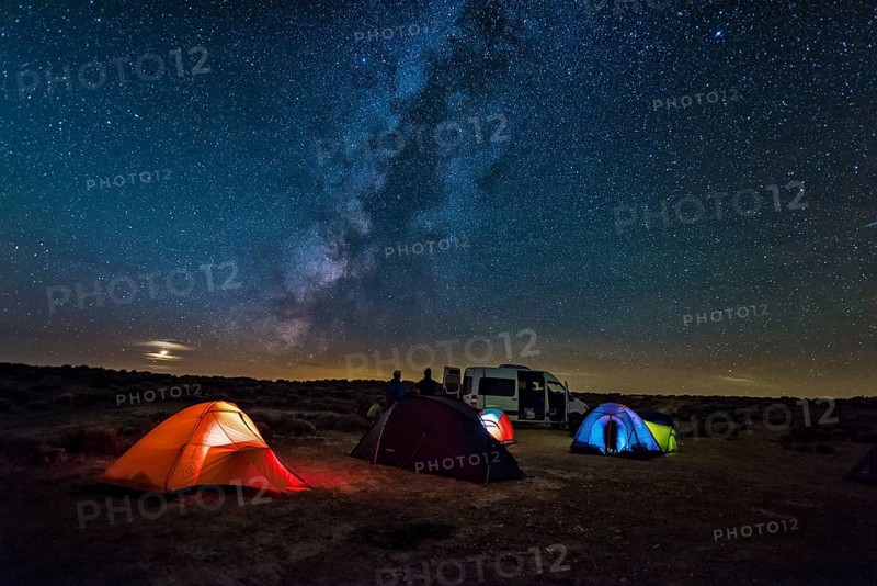 USA Arizona Lake Powell Milky Way Moon