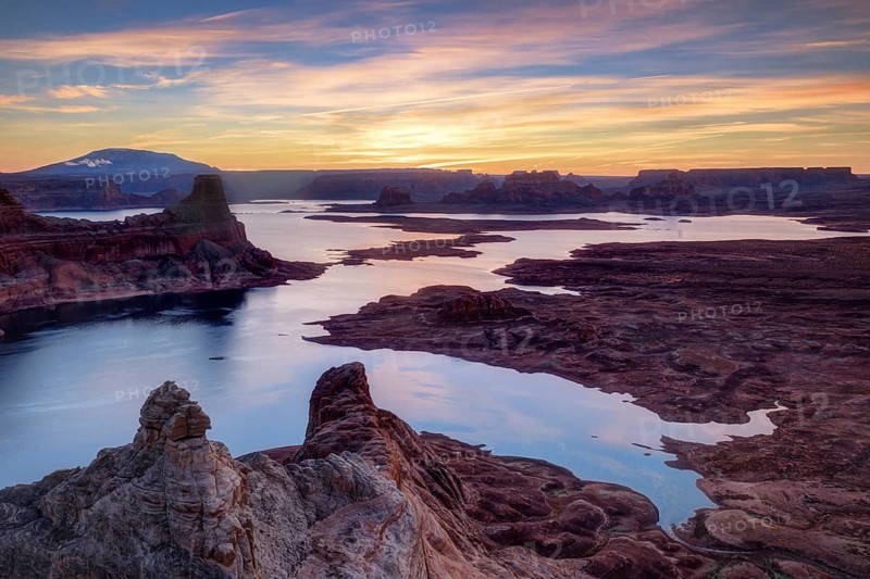 USA Arizona Alstrom Point in sunset